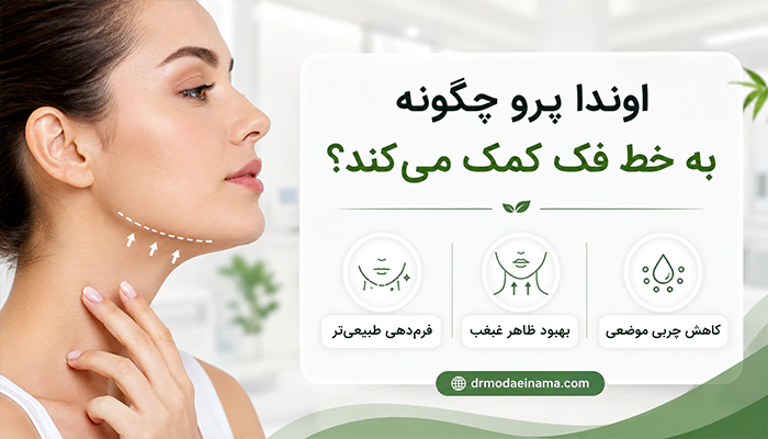 اوندا پرو چگونه به خط فک کمک میکند؛ کاهش چربی موضعی، بهبود ظاهر غبغب و فرمدهی طبیعیتر